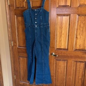 Ava & Viv Women's Blue Denim Overalls